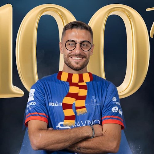 FC Costa d’Amalfi, Mauro Infante raggiunge le 100 presenze in maglia biancazzurra <br />&copy; FC Costa d’Amalfi