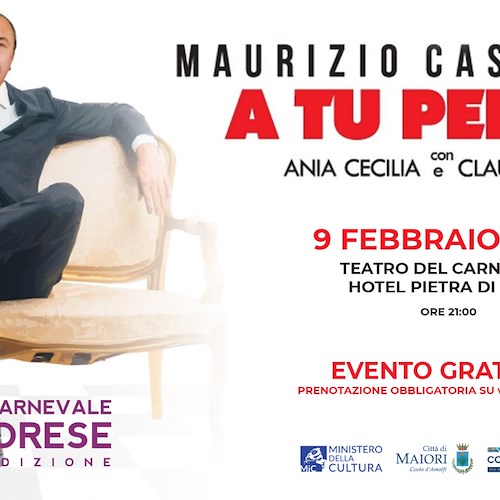 Maurizio Casagrande arriva a Maiori per il 50esimo Gran Carnevale: 9 febbraio va in scena “A Tu Per Tre”