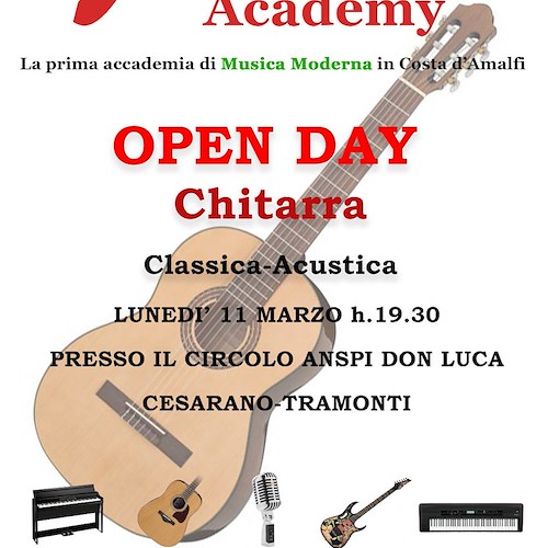 Tramonti, 11 marzo open day di chitarra al Circolo ANSPI Don Luca di Cesarano