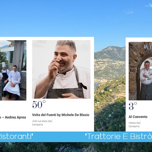 Tre ristoranti della Costiera Amalfitana nelle classifiche di "50 Top Italy" <br />&copy; Maria Abate