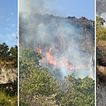 Amalfi, incendio a Tovere: la montagna in fiamme
