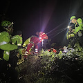 Coppia di turisti tedeschi precipita durante un'escursione nella Valle delle Ferriere: lei ferita gravemente, salvati nella notte