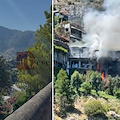 Falso allarme a Positano: in fiamme sterpaglie nei pressi de "Il San Pietro", nessun danno a cose o persone