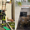 Giffoni Valle Piana, coppia precipita in una cappella al cimitero: salvati dai Vigili del Fuoco 