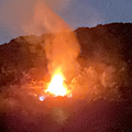 Incendio a Maiori in località Scalese. Sul posto i volontari di Protezione Civile