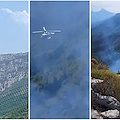 Incendio a Monte Finestra, nella notte le fiamme da Tramonti hanno raggiunto il versante cavese