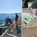 Oltre una tonnellata di rifiuti rimossi da mare, fondali e spiagge: l'impegno dell'Amp Punta Campanella nei mesi estivi