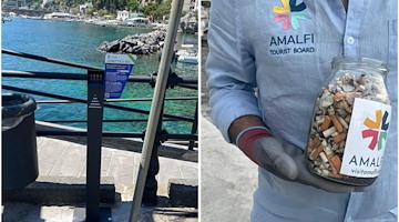 Amalfi, installati i raccoglitori per il riciclo dei mozziconi di sigaretta