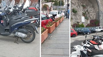 Amalfi, pochi stalli per la sosta dei motorini. La segnalazione di un lettore