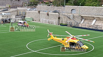 Anziano turista si sente male a Positano: elitrasportato d’urgenza al Ruggi di Salerno