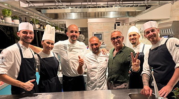 Bruno Barbieri ad Amalfi: serata “Senzafine” all’Hotel Santa Caterina con lo chef Stanzione