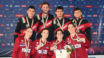 Campionati Italiani Assoluti: nove sciabolatori campani sul podio in occasione delle prove a squadre
