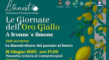 Cetara celebra il limone con "Le Giornate dell’Oro Giallo" organizzate da L'Innesto