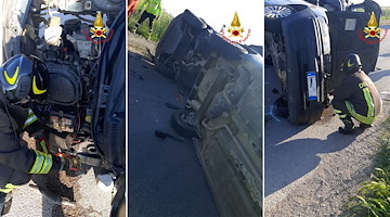 Cilento, schianto frontale tra due auto: cinque feriti, tra cui due bambini