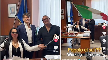 L'influencer Rita De Crescenzo in Regione con il consigliere Pasquale Di Fenza: è bufera dopo il video su TikTok