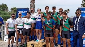 La Canottieri Partenio di Maiori conquista il podio alla Regata Regionale di Lago Patria
