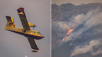 Monte Stella in fiamme da tre giorni, paura a Sant’Angelo di Ogliara