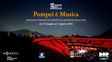 "Pompei è musica": dal 27 giugno al 5 agosto l’Anfiteatro degli Scavi si trasforma in palcoscenico d’eccezione