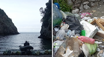 Punta Campanella, fiordo di Crapolla ripulito grazie ai volontari: “Ora manteniamolo pulito”