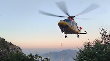 Ragazzo ferito sul Monte Faito, salvato con l'elicottero