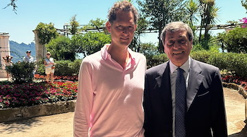 Ravello, John Elkann in visita a Villa Rufolo