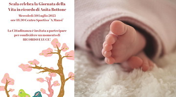 Scala celebra la Giornata della Vita in ricordo della piccola Anita Bottone