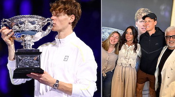 Tennis, Jannik Sinner torna e vince: sorrisi e autografi nella Rolex Lounge