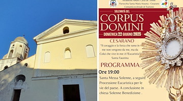 Tramonti, 22 giugno la Solennità del Corpus Domini a Cesarano