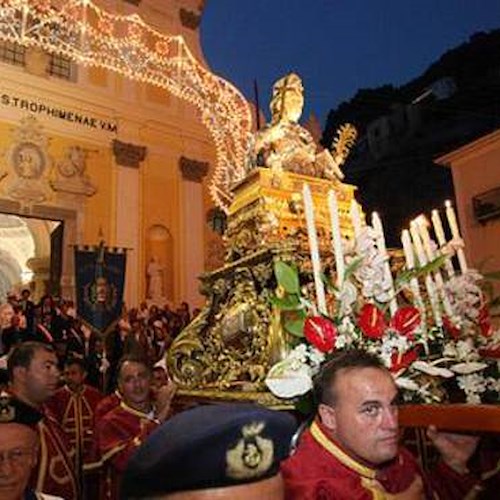 13 luglio, Minori festeggia Santa Trofimena: fuochi a mezzanotte [PROGRAMMA]
