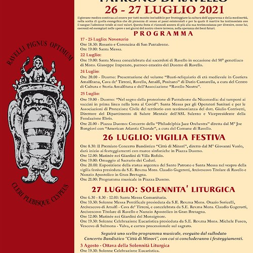 27 luglio, Ravello festeggia San Pantaleone [PROGRAMMA]