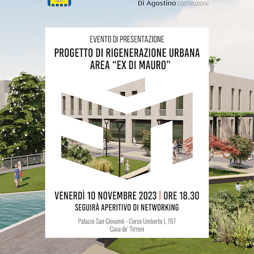 A Cava de' Tirreni la presentazione del progetto di rigenerazione urbana dell'ex Di Mauro