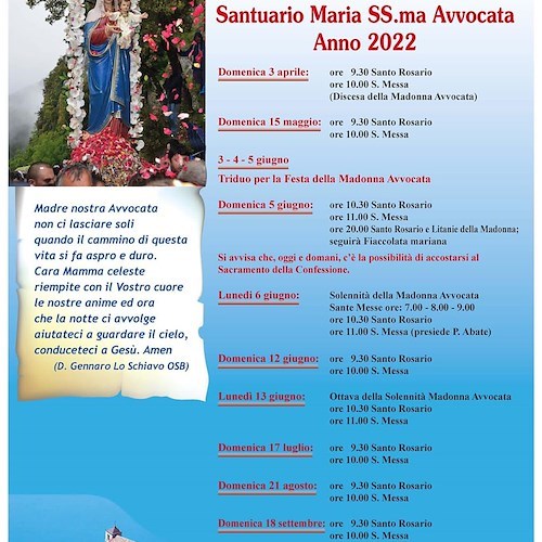 A Maiori esposta statua Madonna Avvocata, non accadeva dal 2019: devoti si preparano alla Festa del 6 giugno