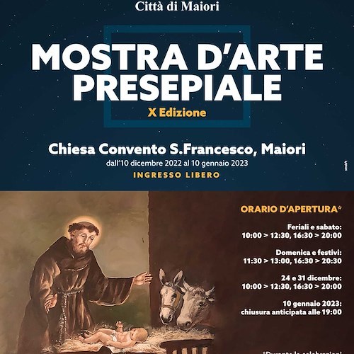 A Maiori la Mostra d’Arte Presepiale compie dieci anni: apertura al pubblico dal 10 dicembre al 10 gennaio