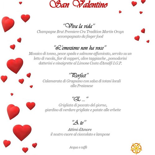 A Minori Sal De Riso propone per San Valentino quattro dolci a tema e una cena romantica sulle note del sax