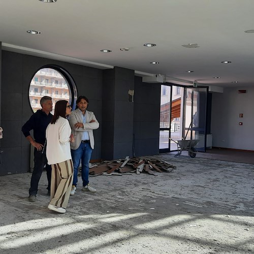 A Pagani al via i lavori di riqualificazione terzo piano dell’Auditorium Sant’Alfonso: stamattina il taglio del nastro