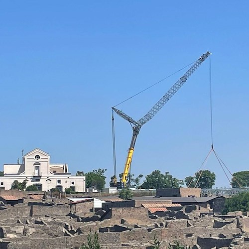 A Pompei in corso il cantiere di restauro dell’Insula dei Casti Amanti 