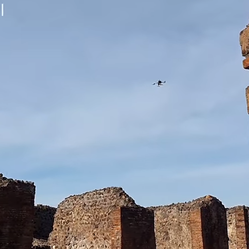 A Pompei un drone a supporto della tutela del sito e degli interventi di manutenzione