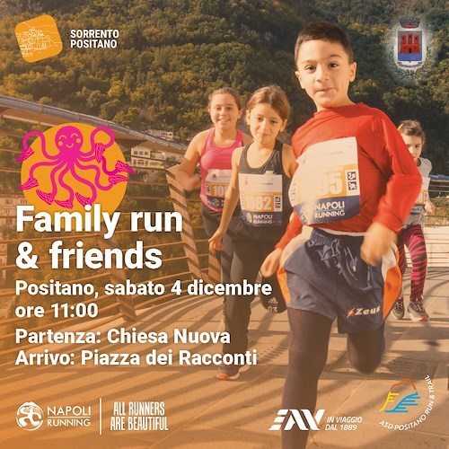 A Positano torna la "Family run & friends", la gara non competitiva aperta dai 0 ai 99 anni