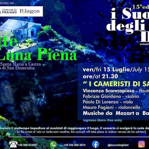 A Praiano "I Suoni degli Dei" celebrano le Notti di Luna Piena /PROGRAMMA