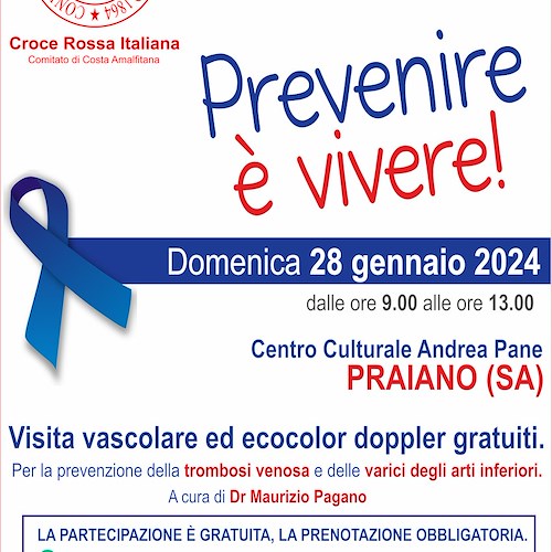 A Praiano l'iniziativa della CRI "Prevenire è Vivere!", con visita vascolare ed ecocolor doppler gratuiti<br />&copy;