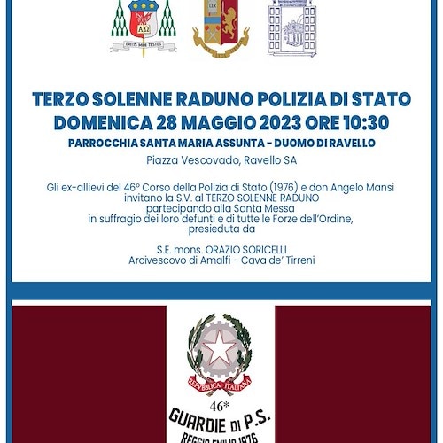 A Ravello il terzo solenne raduno del 46esimo corso Allievi Agenti della Polizia di Stato di Reggio Emilia