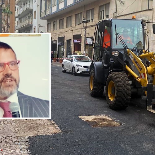 A Salerno una striscia di asfalto sul Corso Vittorio Emanuele, Tommasetti: «Il Comune naviga a vista»<br />&copy; Andrea Pellegrino