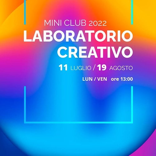 A Scala un “Mini Club Estivo” per bambini dai 4 ai 10 anni, iscrizioni entro il 5 luglio