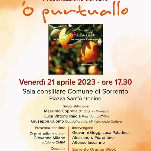 A Sorrento la presentazione del libro "‘O Purtuallo. Per una storia culturale dell’arancia sorrentina"