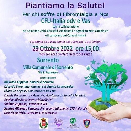 A Sorrento si pianta un albero contro la fibromialgia 