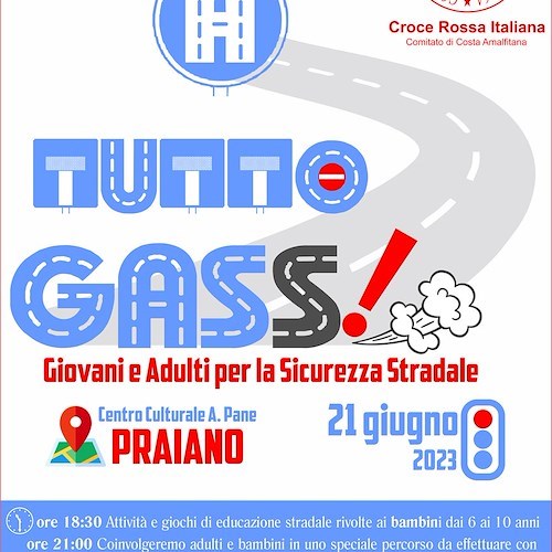 “A TUTTO GASS!”, 21 giugno la Croce Rossa Costa Amalfitana promuove una giornata sulla sicurezza stradale
