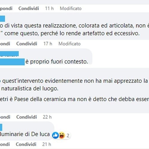 A Vietri sul Mare piovono critiche per restyling fontana Sorgente del Cesare: «Non è adatto al luogo»