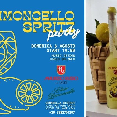 A Vietri sul Mare un “Limoncello Spritz Party” al Cerasella Bistrot con l’elisir di Maurizio Russo