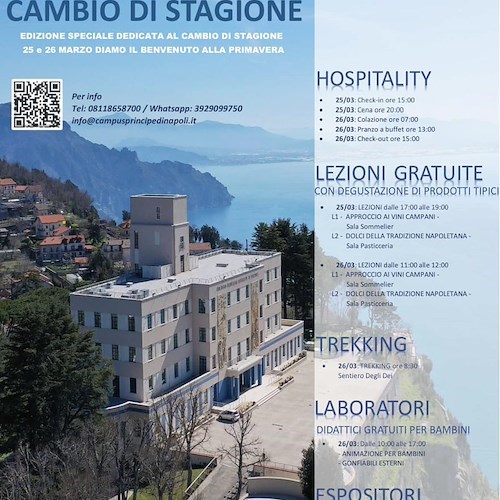 Ad Agerola il Campus Principe di Napoli dà il benvenuto alla primavera con una due giorni di eventi