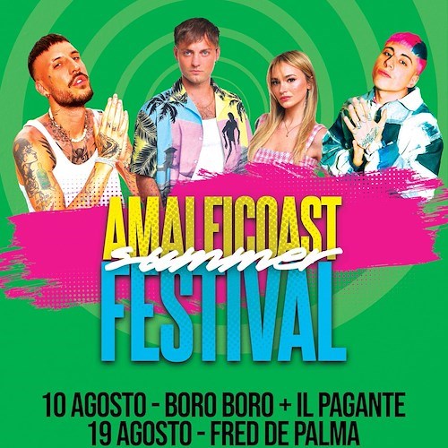 Ad agosto l’Amalficoast Summer Festival: al Porto di Maiori arrivano Fred De Palma, Boro Boro e Il Pagante